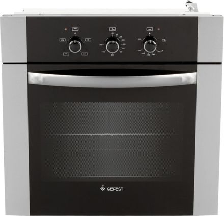 Духовой шкаф газовый GEFEST ДГЭ 621-01 Н3, 52л, дверца с 2 стеклами, нержавеющая сталь