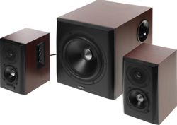 Колонки Bluetooth Edifier S350DB,  2.1,  коричневый/ орех