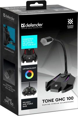 Микрофон Defender Tone GMC 100, черный [64610] – купить в Ситилинк ...