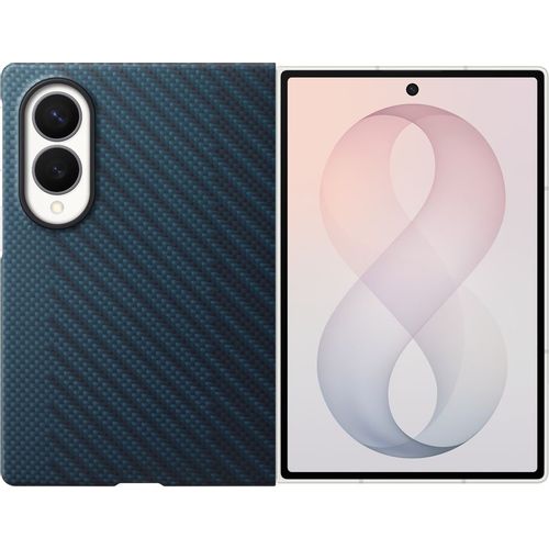 Чехол (клип-кейс) Samsung Carbon Magnet Case, для Samsung Galaxy Z Fold8, темно-синий [ef-kf971snegru]