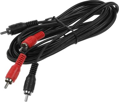 Кабель аудио HAMA H-205086, 2хRCA (f) - 2хRCA (f) , 2.5м, черный ...