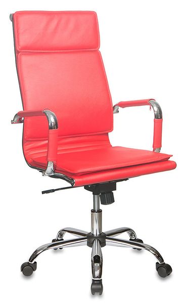 Кресло руководителя Бюрократ CH-993, на колесиках, эко.кожа, красный [ch-993/red]
