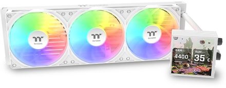 Система водяного охлаждения Thermaltake LB360 Ultra,  LCD, 4-pin,  ARGB,  120мм,  белый,  retail [cl-w508-pl12sw-a]
