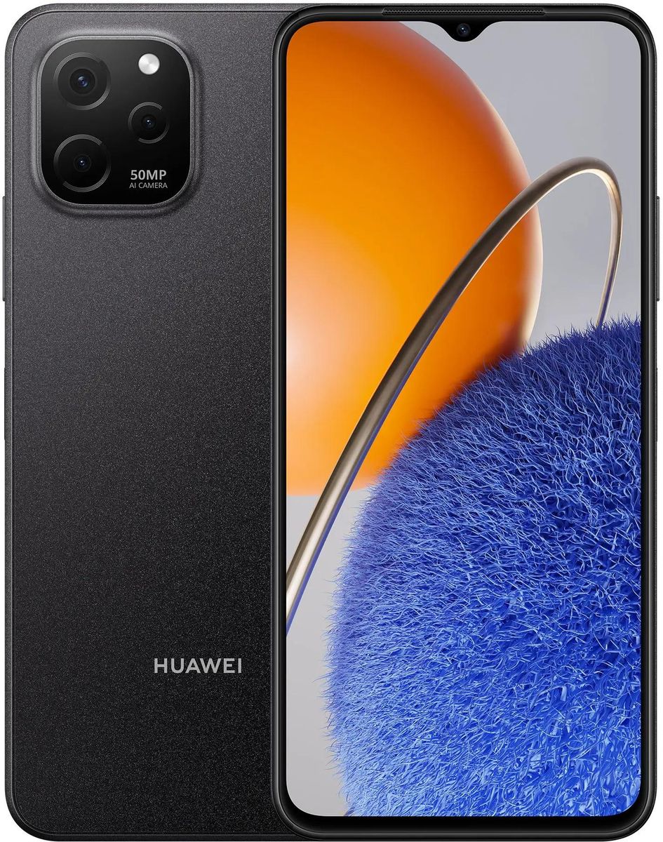 Смартфон Huawei nova Y61 4/128Gb, EVE-LX9N, черный – купить в Ситилинк |  2011645