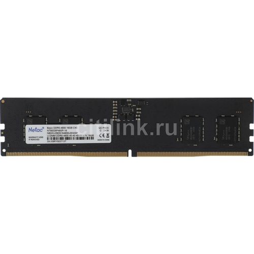 Оперативная память NETAC Basic NTBSD5P48SP-16 DDR5 - 1x 16ГБ 4800МГц, DIMM, Ret