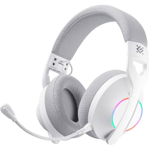 Гарнитура Defender Weaver Pro, для компьютера, накладные, Bluetooth/радио, белый / бежевый [62550]