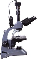 Микроскоп LEVENHUK D740T, цифровой/биологический, 40-2000x, на 4 объектива, серый