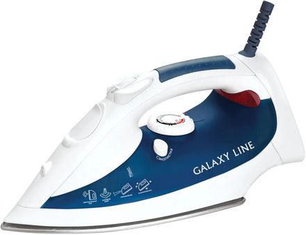 Утюг GALAXY LINE GL6102,  2000Вт,  синий/белый [гл6102л]