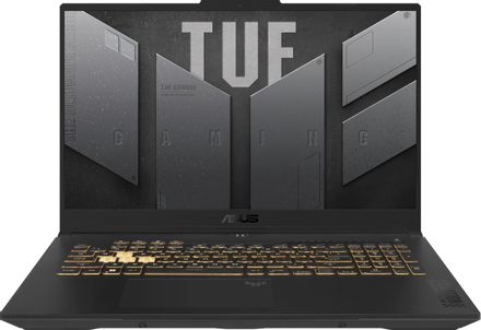 Ноутбук игровой ASUS TUF Gaming F17 FX707VJB-HX100, 17.3", IPS, Intel Core 5 210H 2.2ГГц, 8-ядерный, 16ГБ DDR5, 512ГБ SSD,  NVIDIA GeForce  RTX 3050 для ноутбуков - 6 ГБ, без операционной системы,  серый [90nr0my5-m003r0]