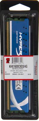 Оперативная память Kingston HyperX KHX1600C9D3/4G DDR3 -  1x 4ГБ 1600МГц, DIMM,  Ret