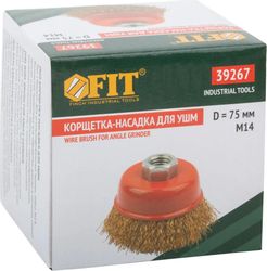 Щетка чашечная FIT 39267, 75мм, по дереву, металлу, пластику