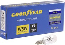 Лампа накаливания автомобильная Goodyear W5W 12V 5W W2.1x9.5d (блистер: к-т 2шт.)