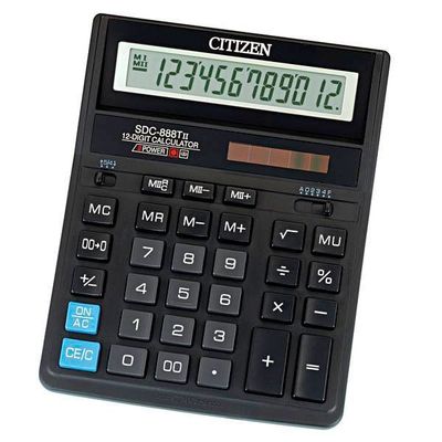 Калькулятор Citizen SDC 888TII, 12-разрядный, черный – купить в ...