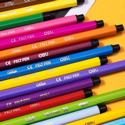 Фломастеры Deli ColoRun EC156-24, 24 цв., пластиковая туба