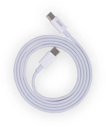 Кабель ZIBELINO USB Type-C (m) -  USB Type-C (m),  2м,  3A,  белый [zdap-c-c-20w-2m-wht]