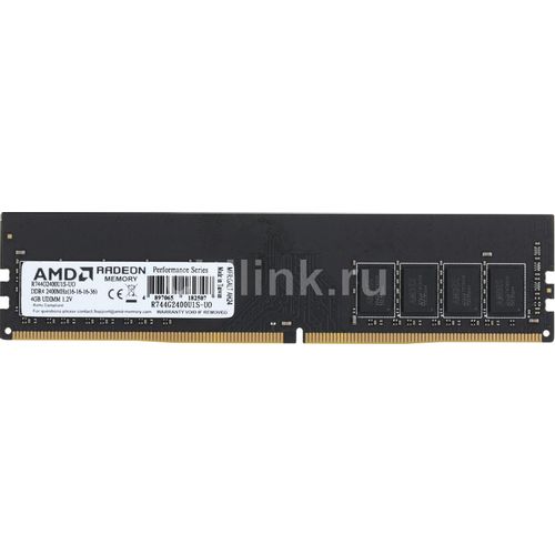Модуль памяти AMD Radeon R7 Performance Series R744G2400S1S-UO DDR4 - 4ГБ 2400, SO-DIMM, OEM AMD
