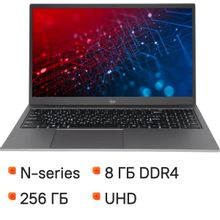 Изображение товара Ноутбук iRU Planio 15INP, 15.6", 2024, IPS, Intel N100 0.8ГГц, 4-ядерный, 8ГБ DDR4, 256ГБ SSD,  Intel UHD Graphics, Windows 11 Pro,  серый [2023736]
