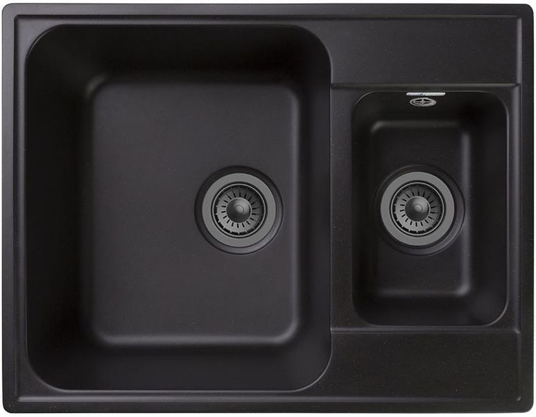 Кухонная мойка GRANFEST Quarz GF-Z09,  кварц,  47.8см х 61.7см,  черный [gf-z09-308]