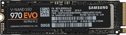 SSD накопитель Samsung 970 EVO MZ-V7E500BW 500ГБ, M.2 2280, PCIe 3.0 x4, NVMe, M.2