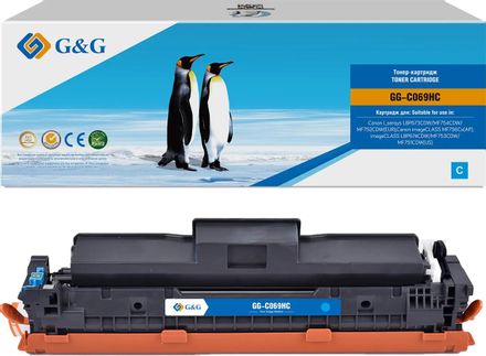 Картридж G&G GG-C069HC, 069H Cyan, голубой / GG-C069HC