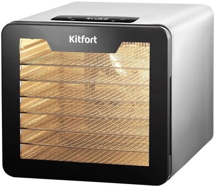 Сушилка для овощей и фруктов KitFort КТ-4955,  нержавеющая сталь/черный,  21шт