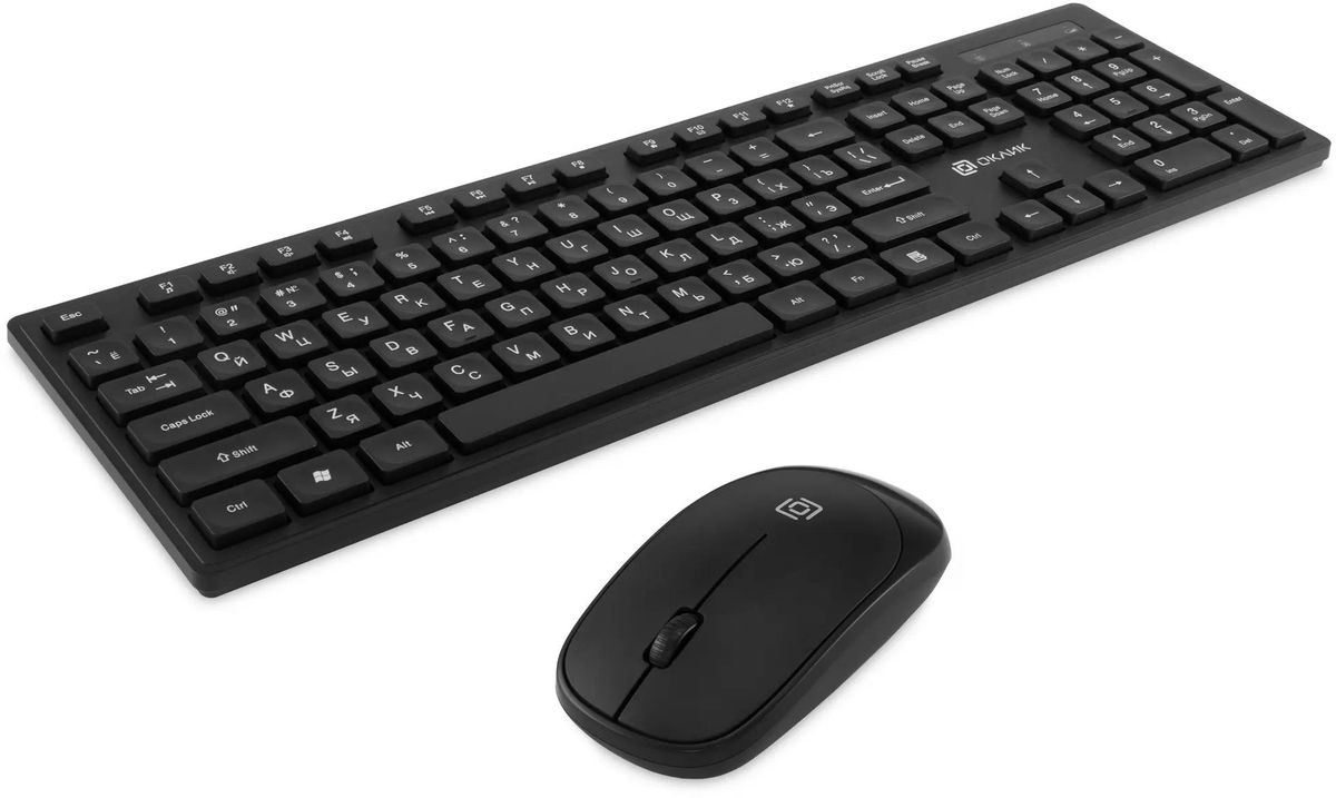 Комплект (клавиатура+мышь) Oklick S255W, черный