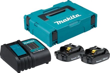 Батарея аккумуляторная Makita BL1815Nx2 LXT, 18В, 1.5Ач, Li-Ion,  ЗУ в комплекте [197143-8]