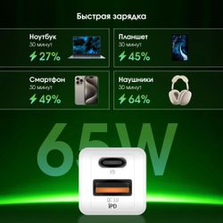 Сетевое зарядное устройство Digma DPW6C, белый