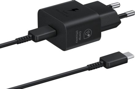 Сетевое зарядное устройство Samsung EP-T2510,  USB-C, USB-C, 25Вт, 3A, черный [ep-t2510xbegeu]