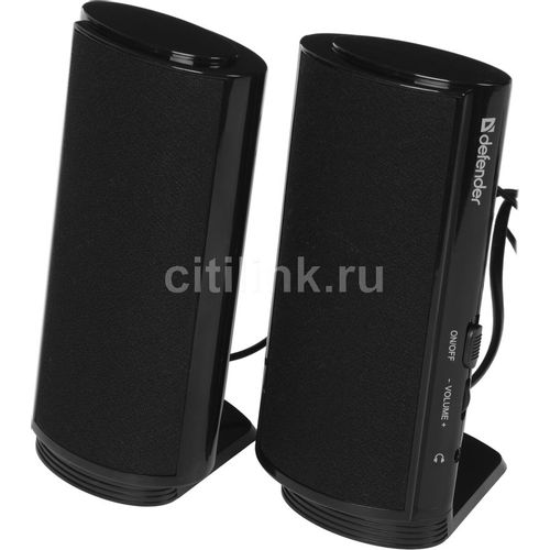 Колонки Defender SPK-210, 2.0, черный [65210]