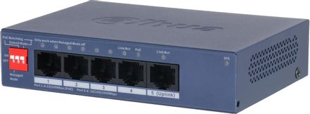 Коммутатор Dahua DH-CS4005-4ET1GT-36, управляемый, 5 RJ-45, 10/100/1000 Мбит/с