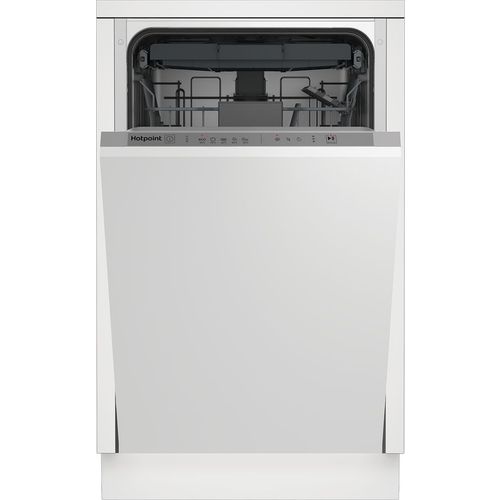 Встраиваемая посудомоечная машина HOTPOINT HIS 6D59, узкая, ширина 44.8см, полновстраиваемая, загрузка 9 комплектов, серебристый