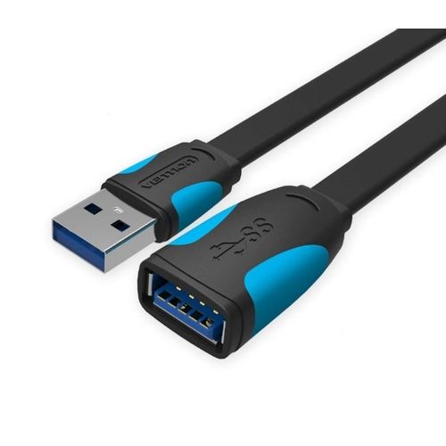 Кабель-удлинитель USB3.0 VENTION VAS-A13-B100, USB 3.0 A(m) - USB 3.0 A(f), круглое, 1м, черный