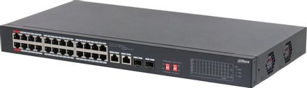 Коммутатор Dahua DH-S3226-24ET-240, неуправляемый, 26 RJ-45, 10/100/1000 Мбит/с