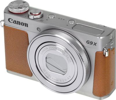 Цифровой компактный фотоаппарат Canon PowerShot G9 X Mark II,  серебристый/ коричневый