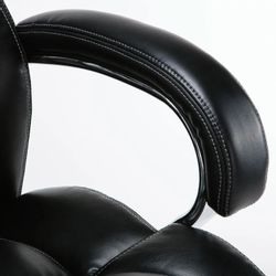 Кресло BRABIX Status HD-003, рециклированная кожа/искусственная кожа, до 250кг, черный
