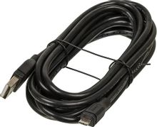 Кабель HAMA H-54589, micro USB (m) - USB (m), 3м, 1.5A, черный ...