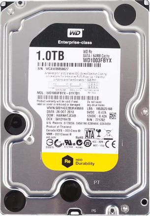 Жесткий диск WD RE4 WD1003FBYX, 1ТБ, HDD, SATA II, 3.5"