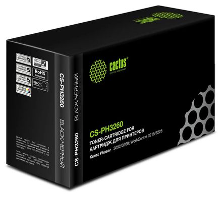 Картридж Cactus CS-PH3260, 106R02778, черный / CS-PH3260