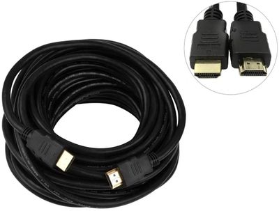 Кабель соединительный аудио-видео PREMIER 5-815,  HDMI (m)  -  HDMI (m) ,  ver 1.4,  20м, GOLD,  черный [5-815 20.0]