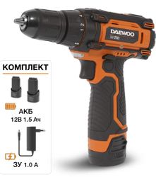 Дрель-шуруповерт Daewoo DAA 1220Li, 1.5Ач