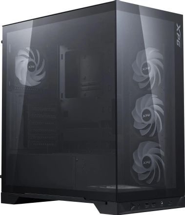 Корпус ATX XPG Invader X Btf, Midi-Tower, без БП,  черный [invaderxbtfmt-bkcww]