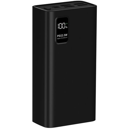 Внешний аккумулятор (Power Bank) PERO PB07, 30000мAч, черный [pb07bl]