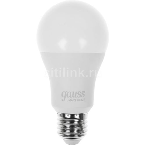 Умная лампа GAUSS Smart Home E27 белая 10Вт 1055lm Wi-Fi (1шт) [1070112]