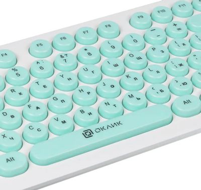 Клавиатура Oklick 400MR, USB, белый мятный [1070514] – купить в ...