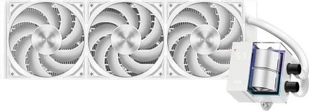 Система водяного охлаждения PCCOOLER DS360,  LCD, 4-pin,  ARGB,  120мм,  белый,  retail [ds360-whnwxx-gl]