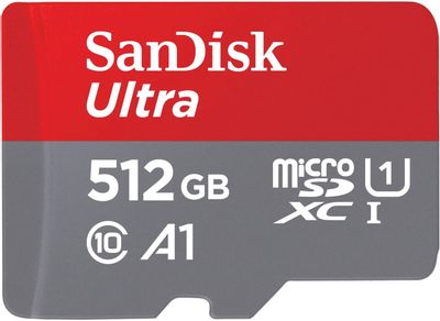 Карта памяти microSDXC UHS-I U1 Sandisk Ultra 512 ГБ, 100 МБ/с, Class 10, SDSQUA4-512G-GN6MA,  1 шт.