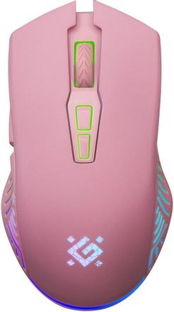 Мышь беспроводная Defender Pandora GM-502, игровая, радио, оптическая, USB, 3200dpi, розовый [52501]