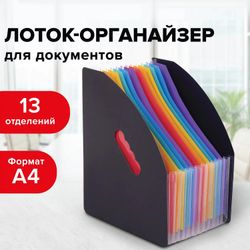 Лоток вертикальный BRAUBERG Docs 271153, для бумаг, 320x255x25, полипропилен, черный