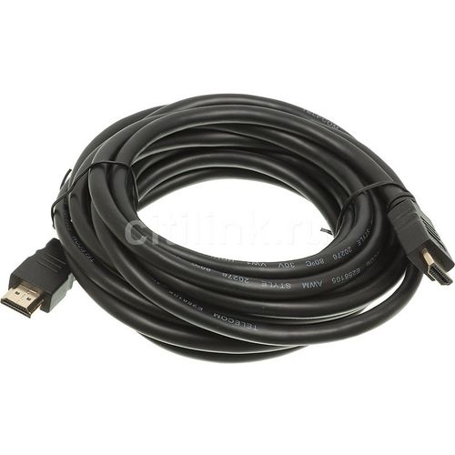 Кабель аудио-видео ver 1.4, HDMI (m) — HDMI (m), ver 1.4, 5м, черный